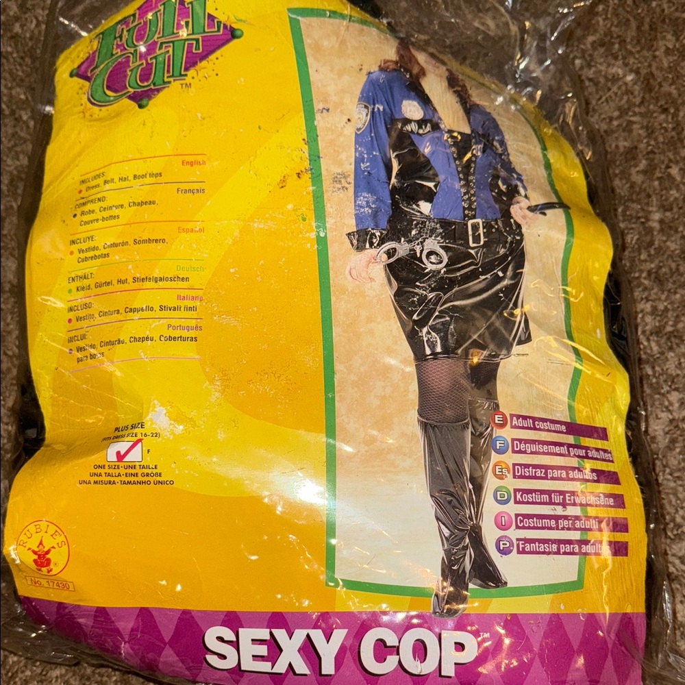 Plus size women’s Cop Costume - Blue and Black Halloween costume